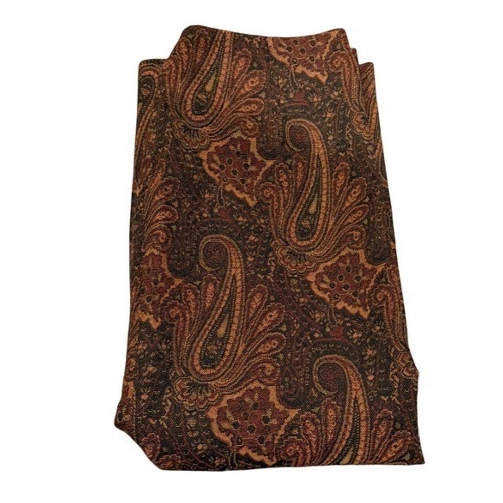 Pursuits Ltd Paisley Maxi Skirt – Women's Size 6, Slit & Zip Closure, Boho Print - Picture 6 of 10